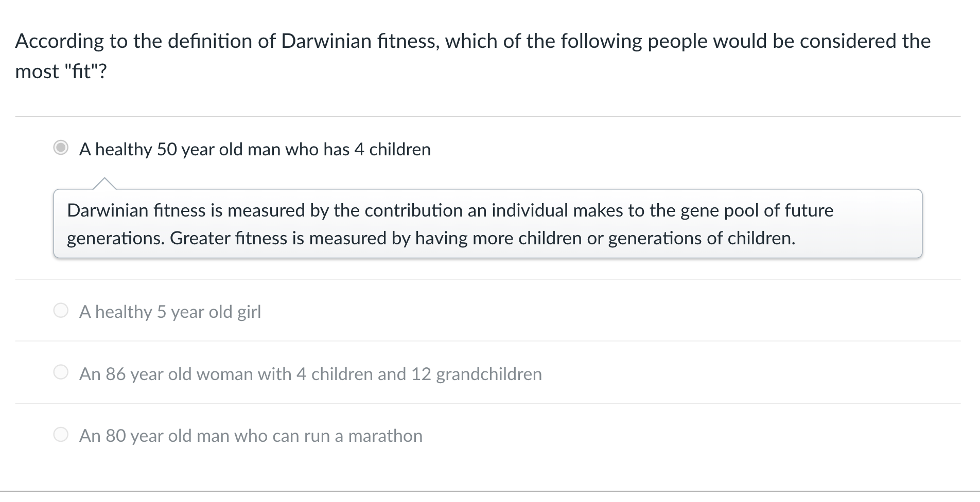 Solved Based on Darwin's theory of evolution by natural