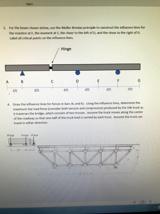 Solved Styles 3. For the beam shown below, use the | Chegg.com