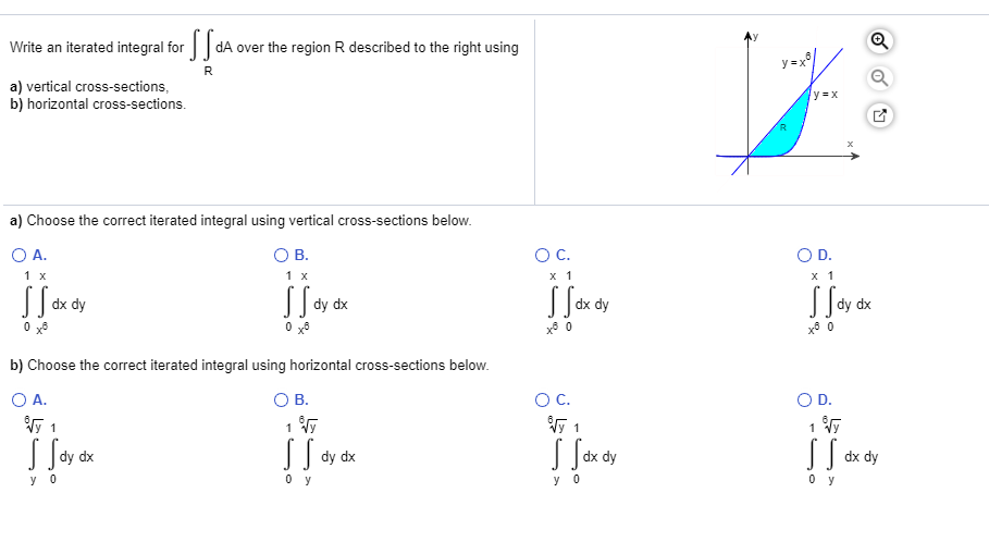 Solved Write An Iterated Integral For D A Over The Region R | Chegg.com