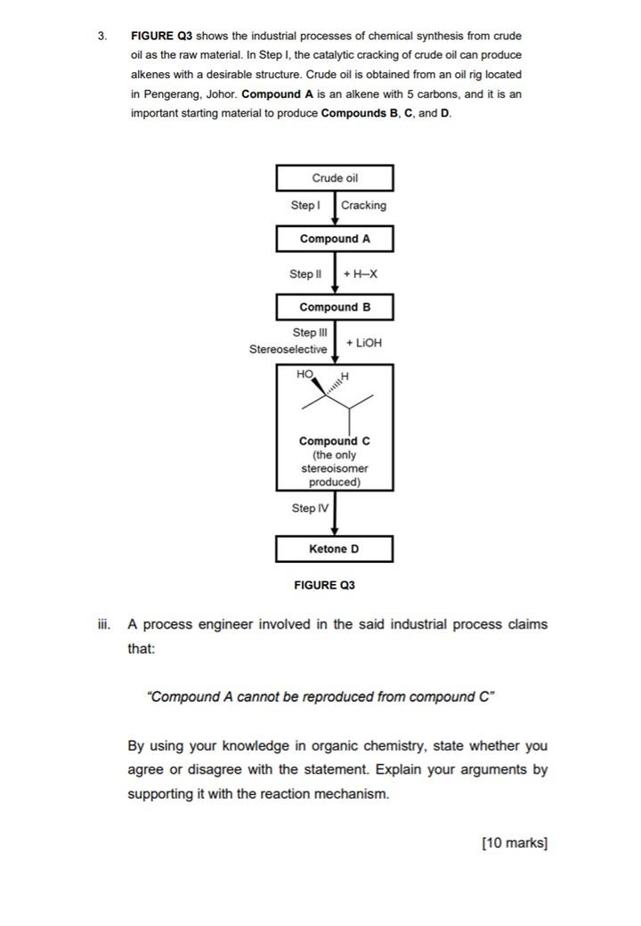 Solved 3. FIGURE Q3 Shows The Industrial Processes Of | Chegg.com