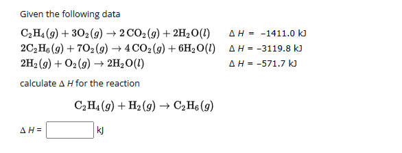 Solved Given the following data Chegg