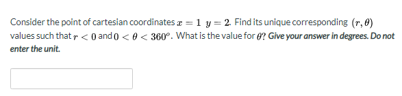 Solved Consider the point of cartesian coordinates 2 = 1 | Chegg.com