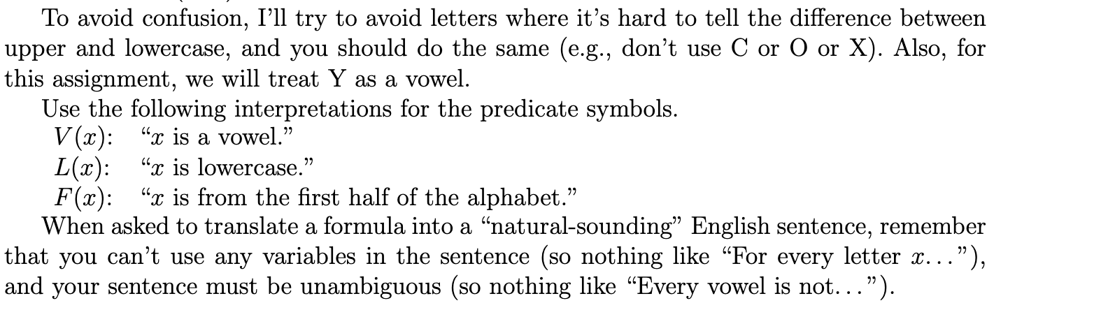 Solved To avoid confusion, I'll try to avoid letters where | Chegg.com