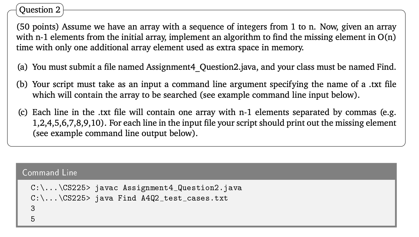 Solved Question 2 (50 points) Assume we have an array with a | Chegg.com