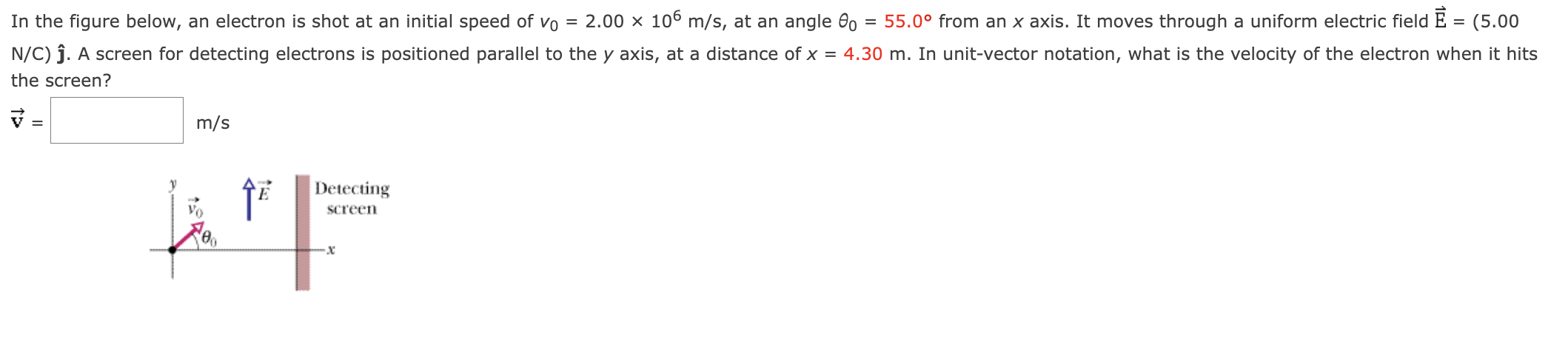 Solved In the figure below, an electron is shot at an | Chegg.com