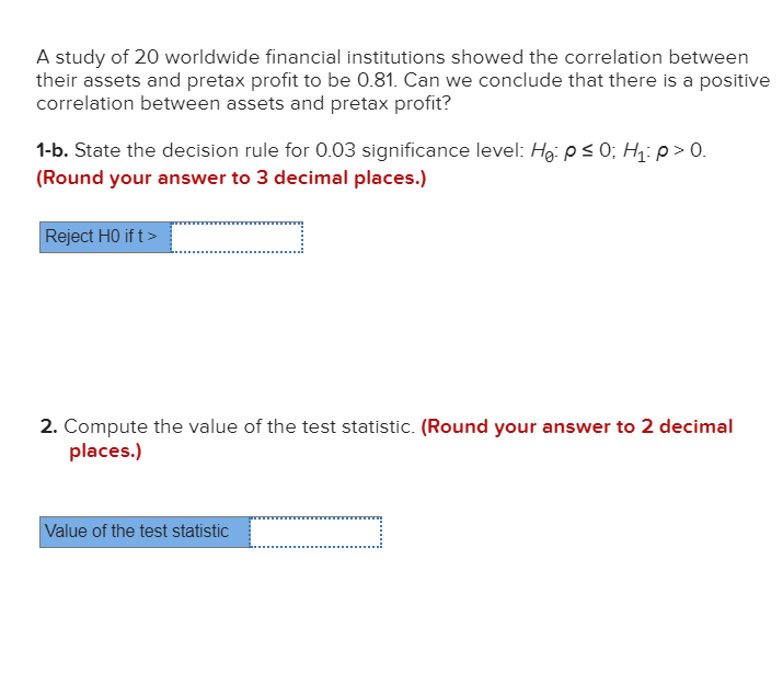 Solved A Study Of 20 Worldwide Financial Institutions Showed | Chegg.com