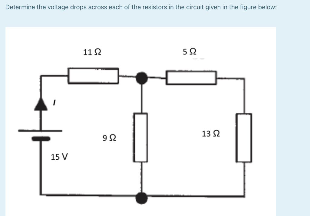 Solved Determine The Voltage Drops Across Each Of The | Chegg.com