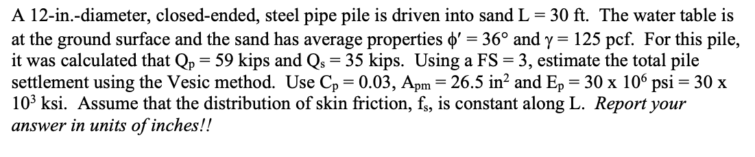 Solved = = = = = = A 12-in.-diameter, closed-ended, steel | Chegg.com