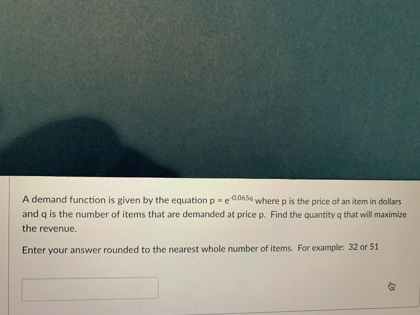 Solved A demand function is given by the equation p = | Chegg.com