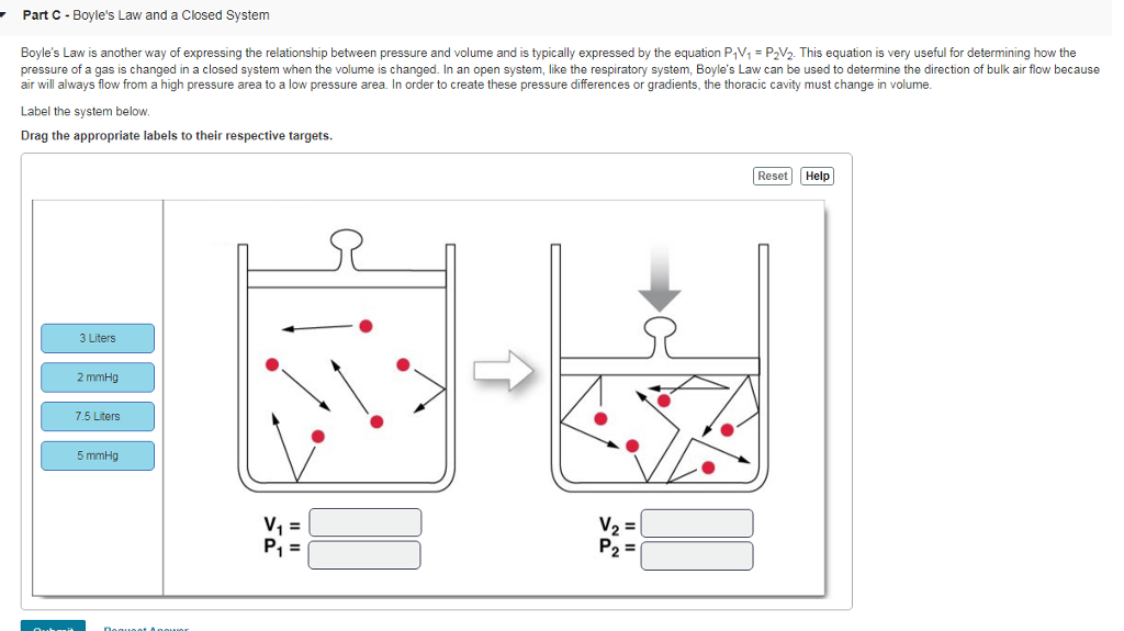 Solved Part C Boyle s Law and a Closed System Boyle s Law is