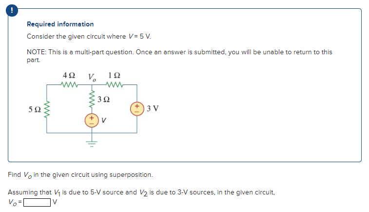 Solved Required Information Consider The Given Circuit Where Chegg Com