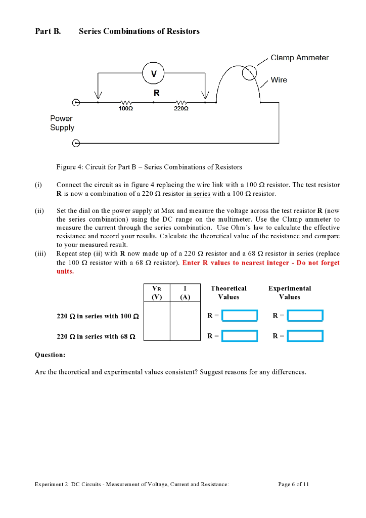 Solved +Does the test resistor obey Ohm's law? (with