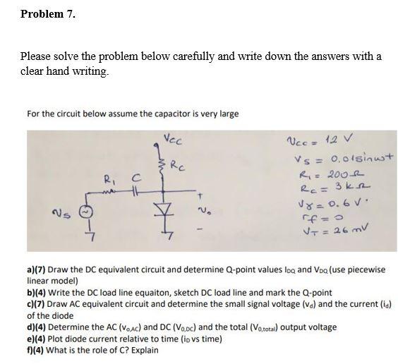 Solved Problem 7. Please solve the problem below carefully | Chegg.com