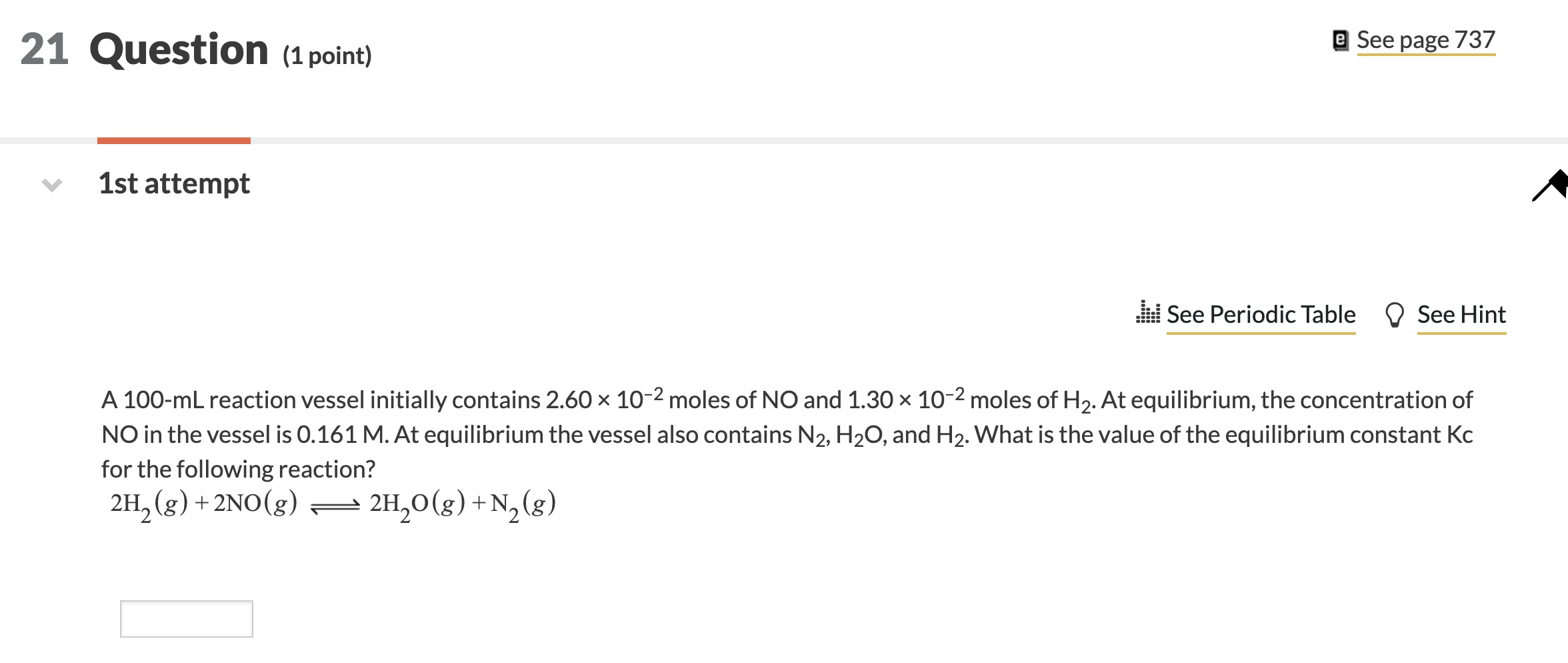 Solved 21 Question (1 point) e See page 737 1st attempt See | Chegg.com
