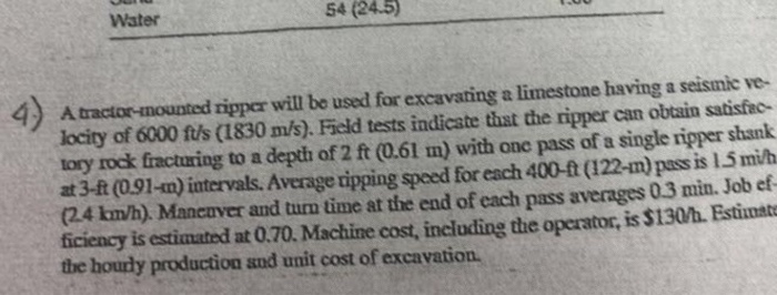 A tractor-mounted ripper will be used for excavating | Chegg.com