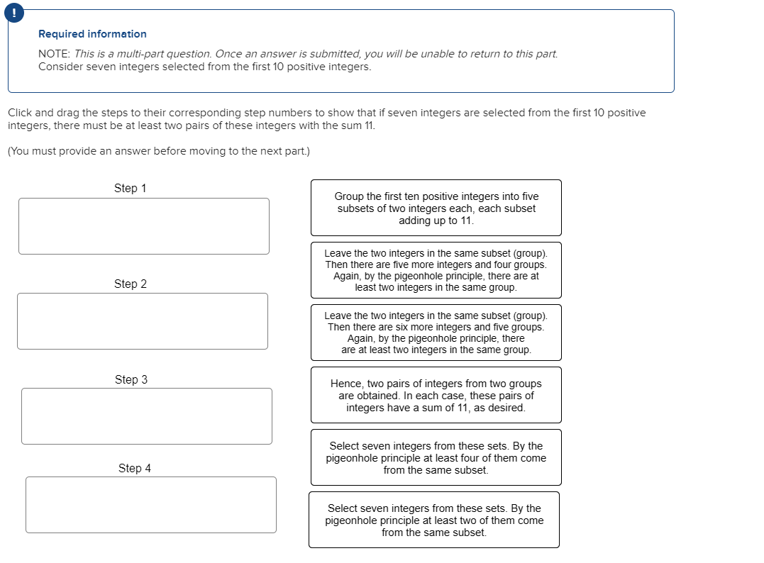 Solved Required information NOTE: This is a multi-part