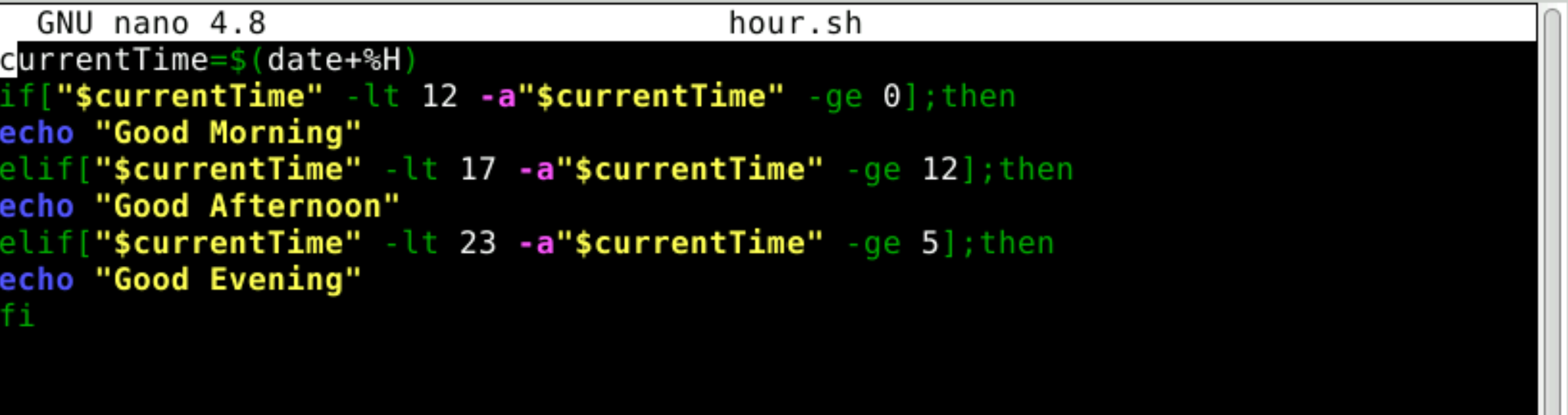 Solved 1) Write a script which displays “Good morning”, | Chegg.com