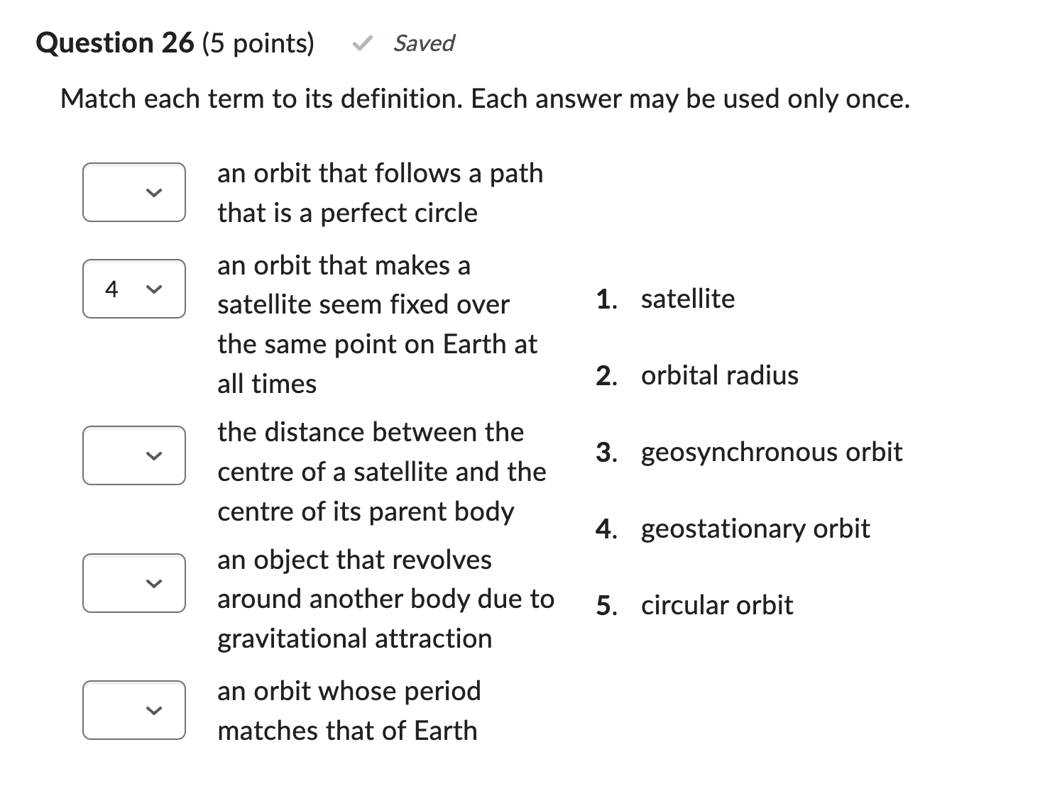 Solved Match Each Term To Its Definition. Each Answer May Be | Chegg.com