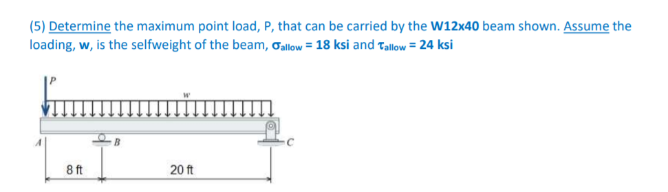 Solved Determine the maximum point load, P, that can be | Chegg.com