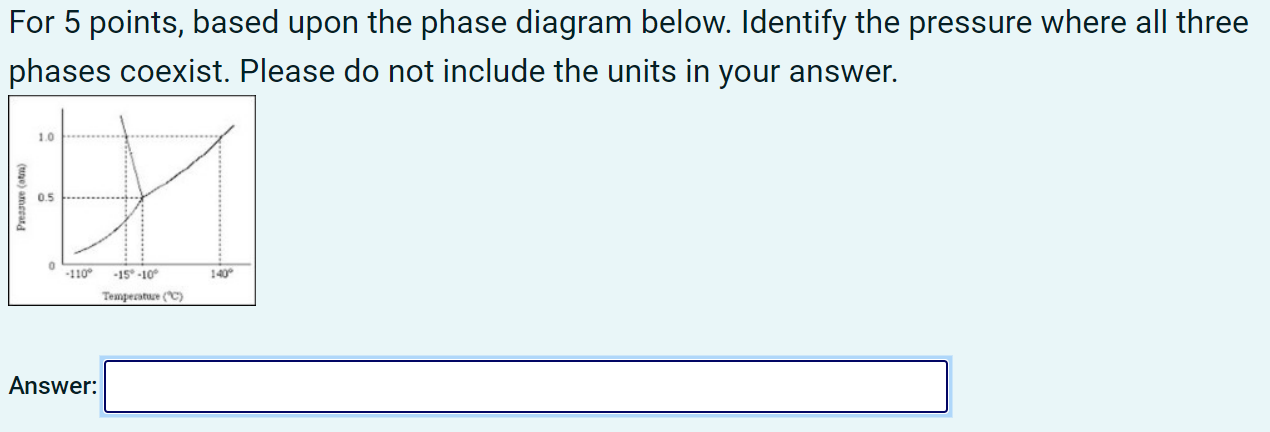 Solved For 5 points, based upon the phase diagram below. | Chegg.com