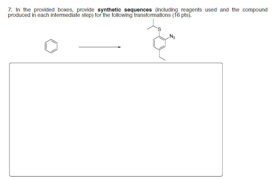 Solved 7. In The Provided Boxes, Provide Synthetic Sequences | Chegg.com