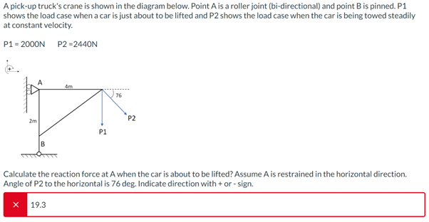 Solved Point A is restrained horizontally but free | Chegg.com