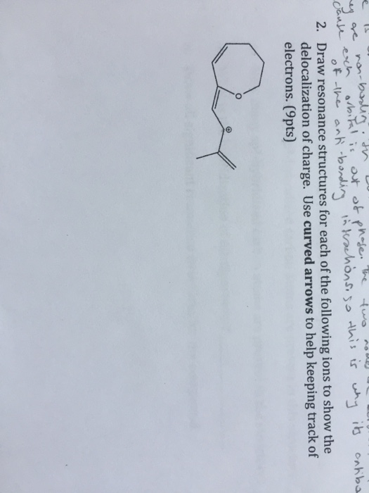 Solved Draw resonance structures for each of the following | Chegg.com