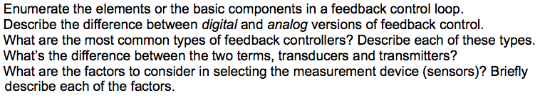 Solved Enumerate the elements or the basic components in a | Chegg.com