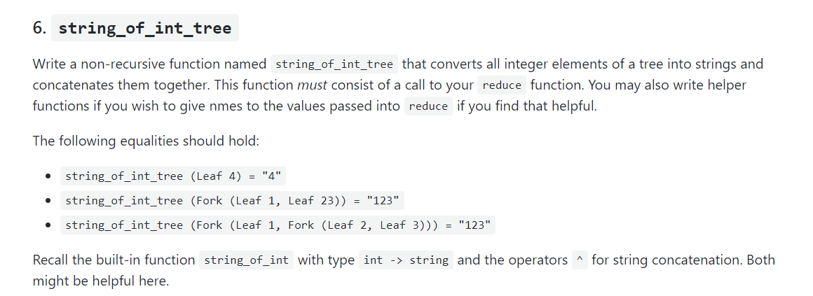 Consider this tree type: type 'a tree = Leaf of 'a | | Chegg.com