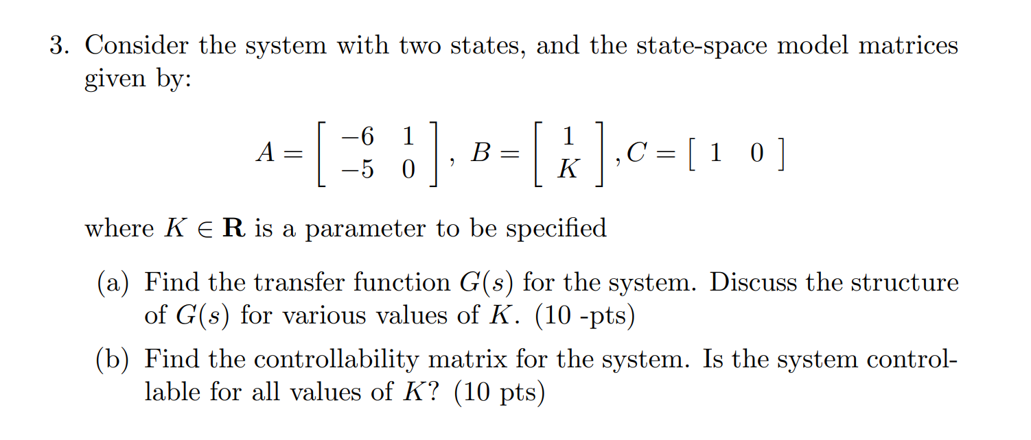 Solved Consider the system with two states, and the | Chegg.com