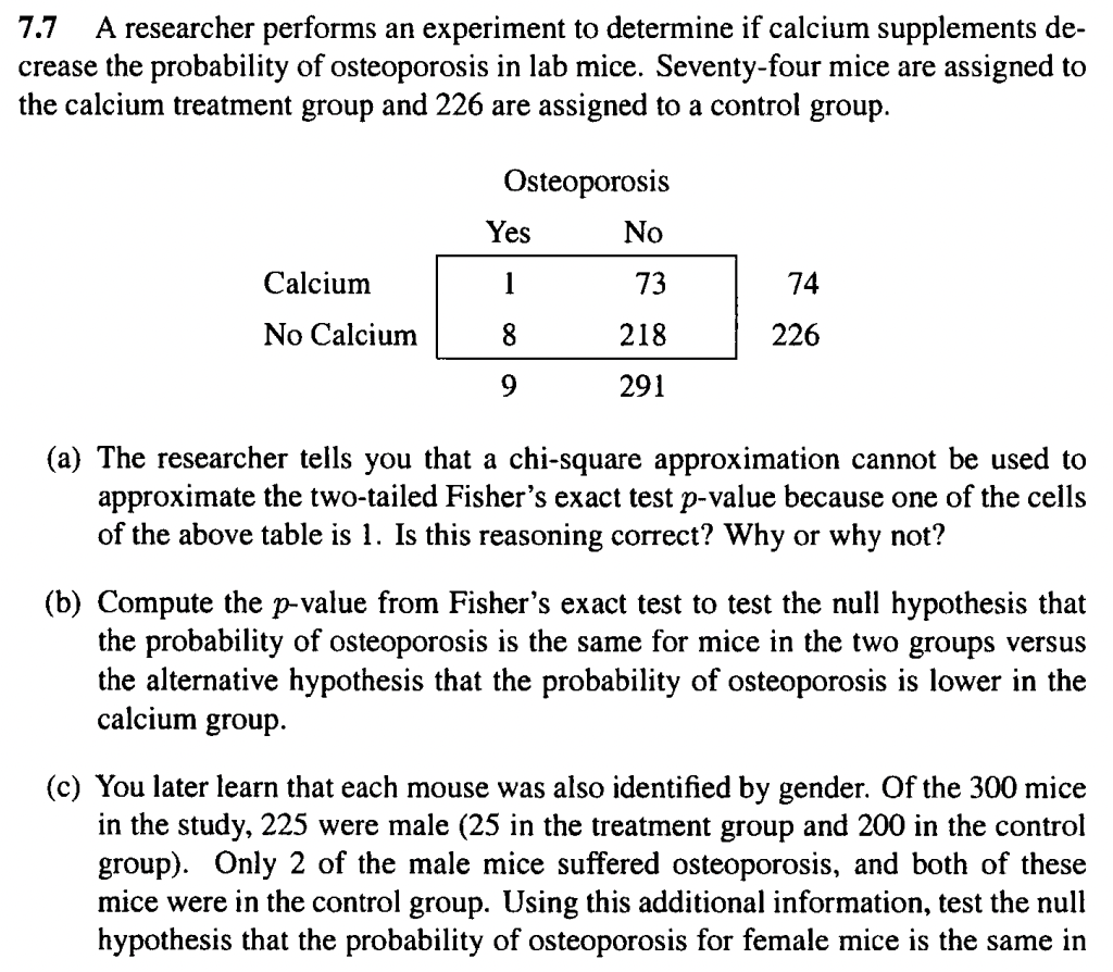 Solved 7.7 A researcher performs an experiment to determine | Chegg.com