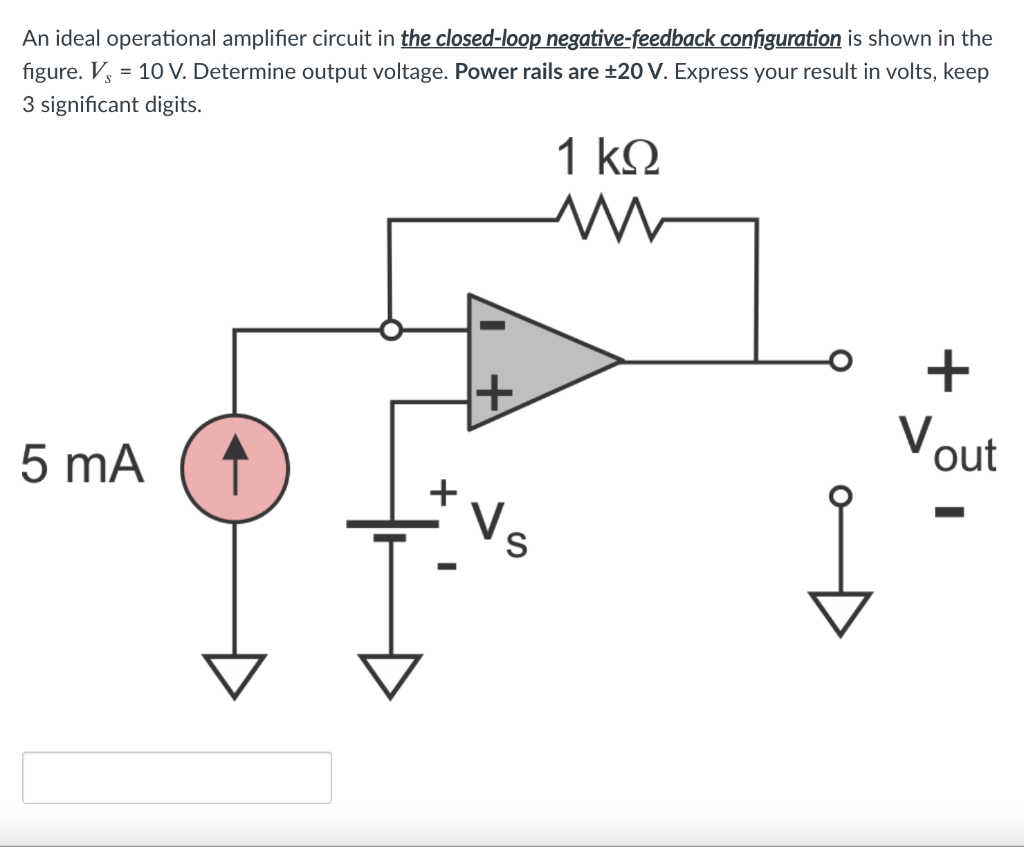 Solved An ideal operational amplifier circuit in the | Chegg.com