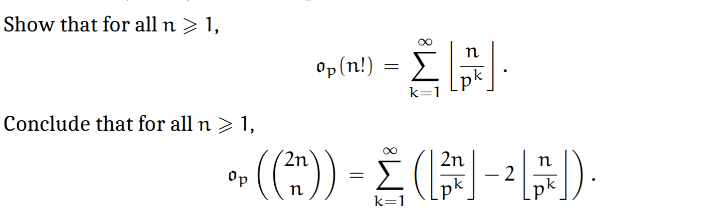 Solved For A Positive Integer N And A Prime Number P Let Chegg Com