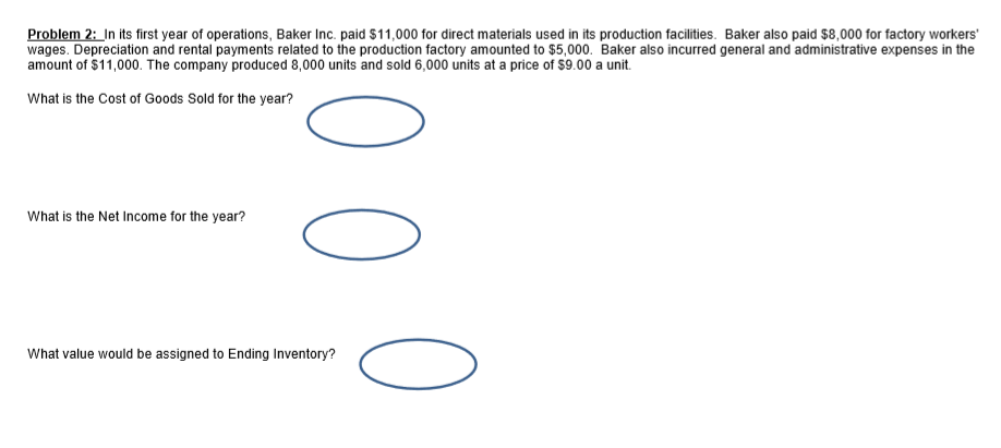 Solved A) Problem 1: What Is Your Total For Inventory? | Chegg.com