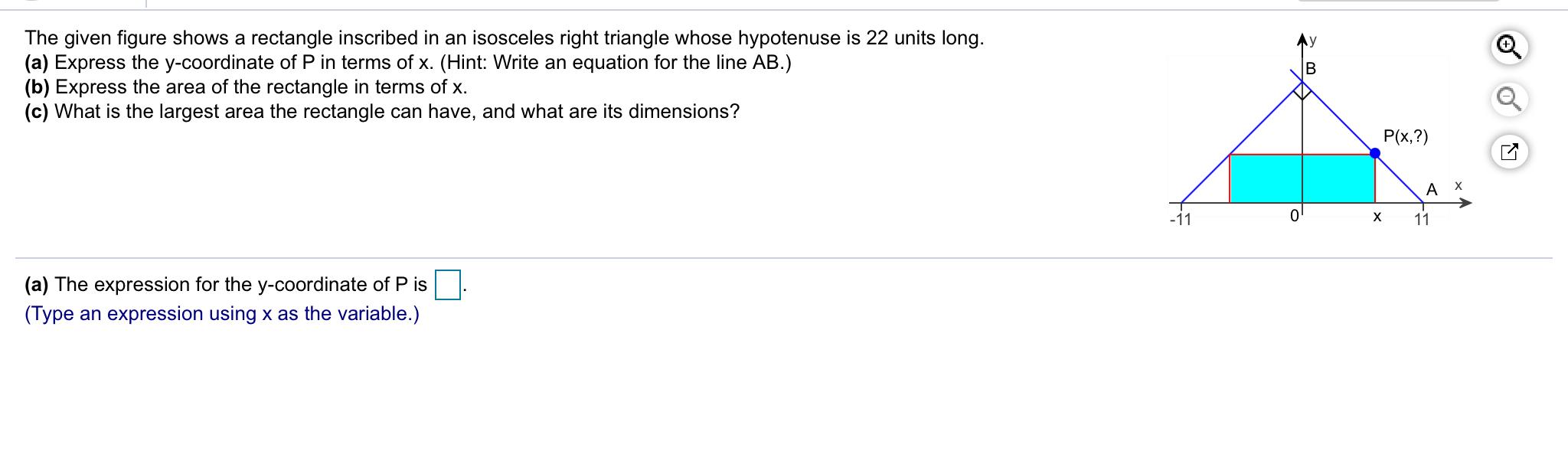 Solved o The given figure shows a rectangle inscribed in an | Chegg.com