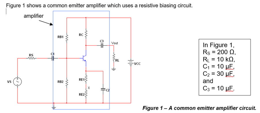 Solved Design of a common emitter | Chegg.com