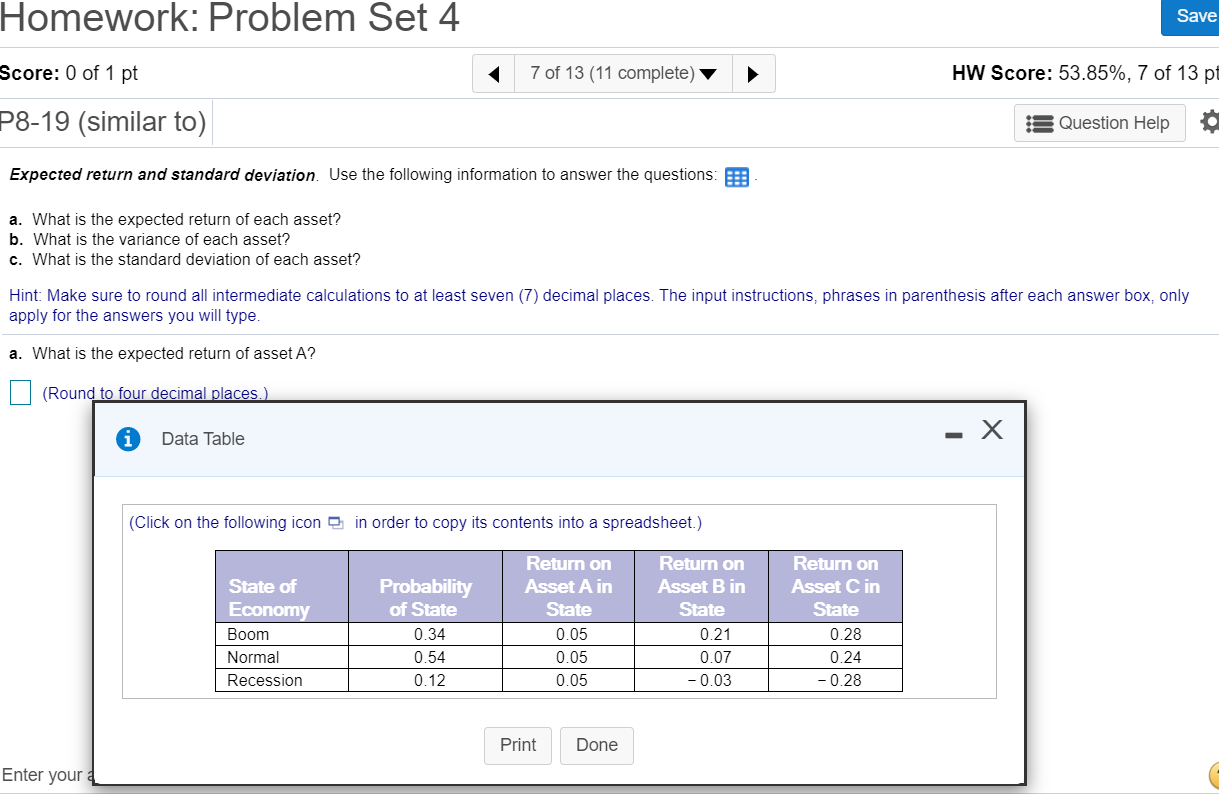 Solved Save Homework: Problem Set 4 Score: 0 of 1 pt P8-19 | Chegg.com