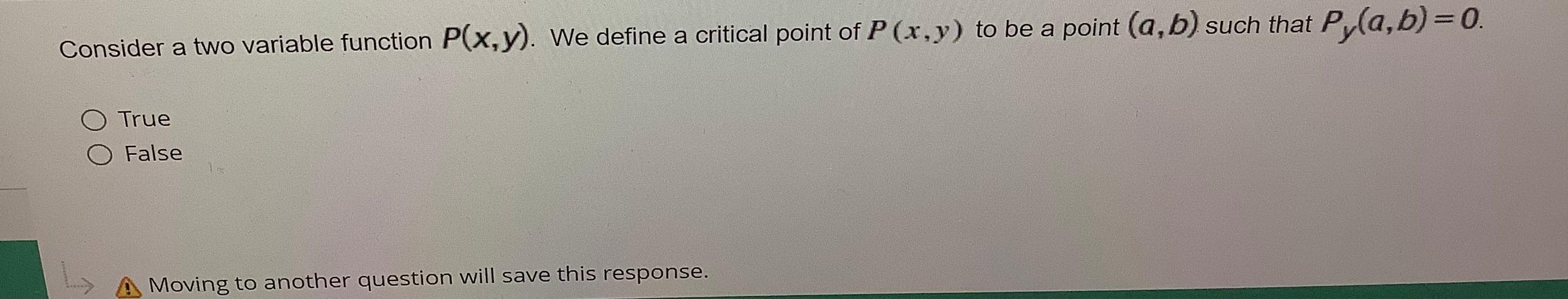 Solved Consider a two variable function P(x,y). We define a | Chegg.com
