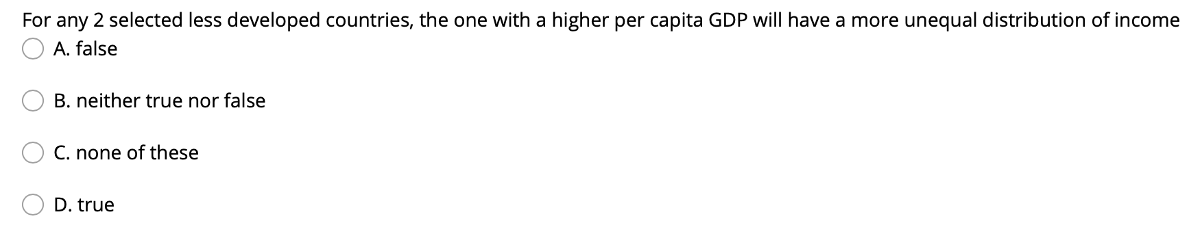 Solved For Any 2 Selected Less Developed Countries, The One | Chegg.com