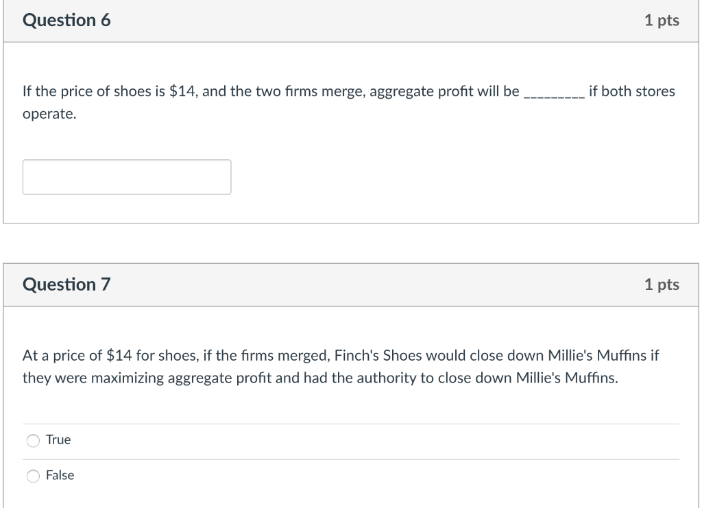 Question 1 2 pts Use the below information to solve | Chegg.com