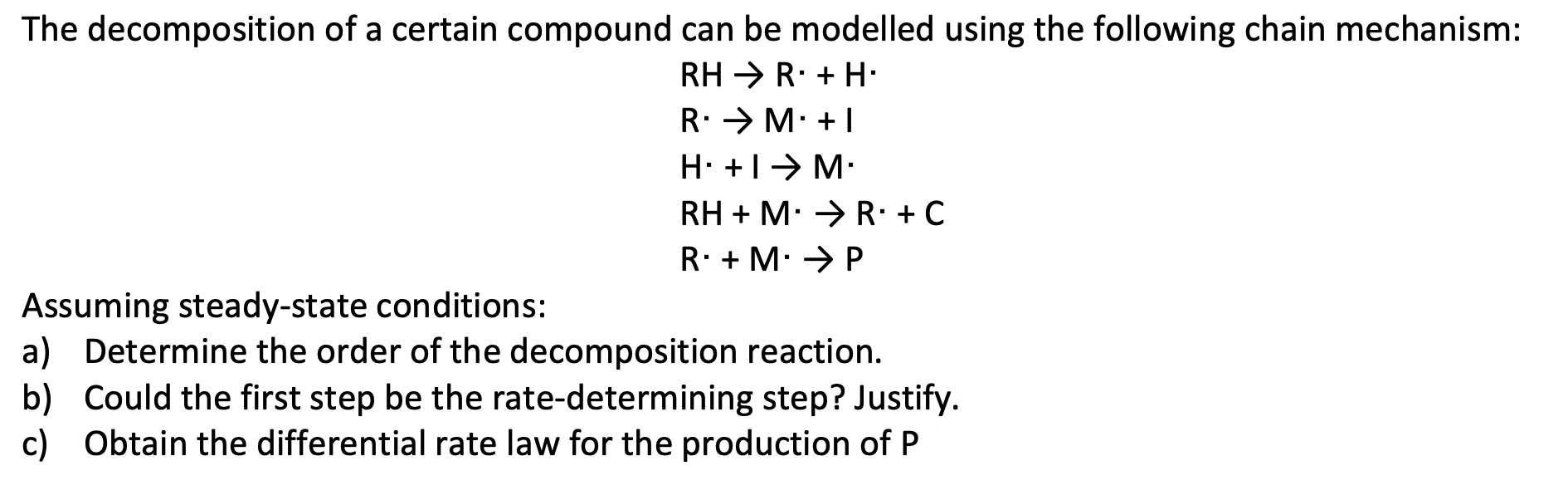 Solved The decomposition of a certain compound can be | Chegg.com