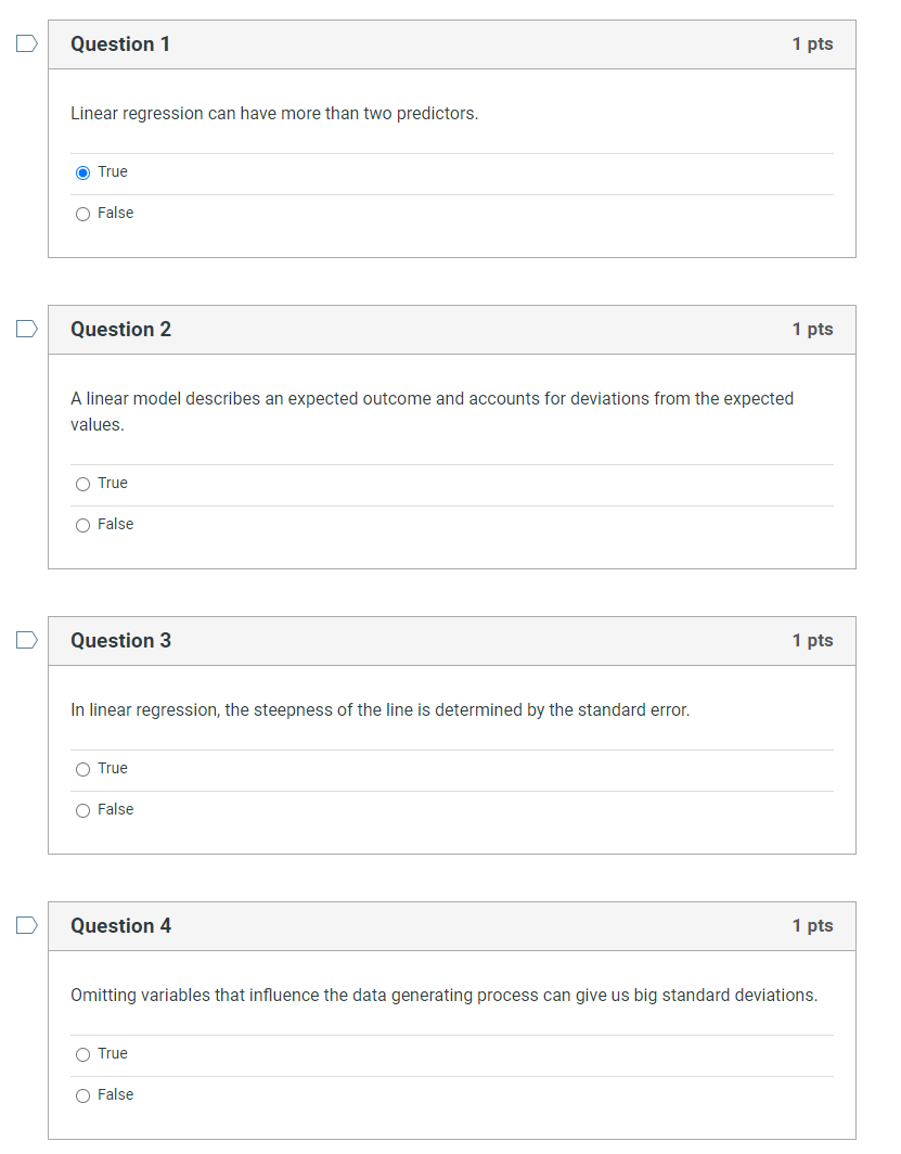 Solved Question 1 1 pts Linear regression can have more than | Chegg.com