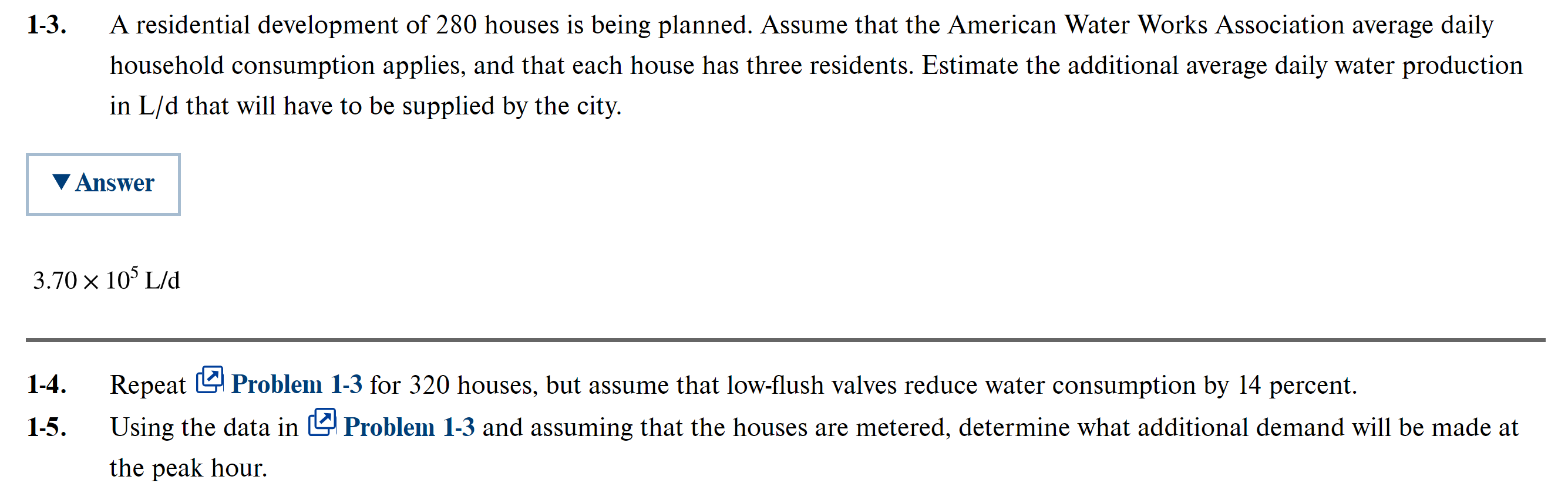 Solved 1-3. ﻿A residential development of 280 ﻿houses is | Chegg.com