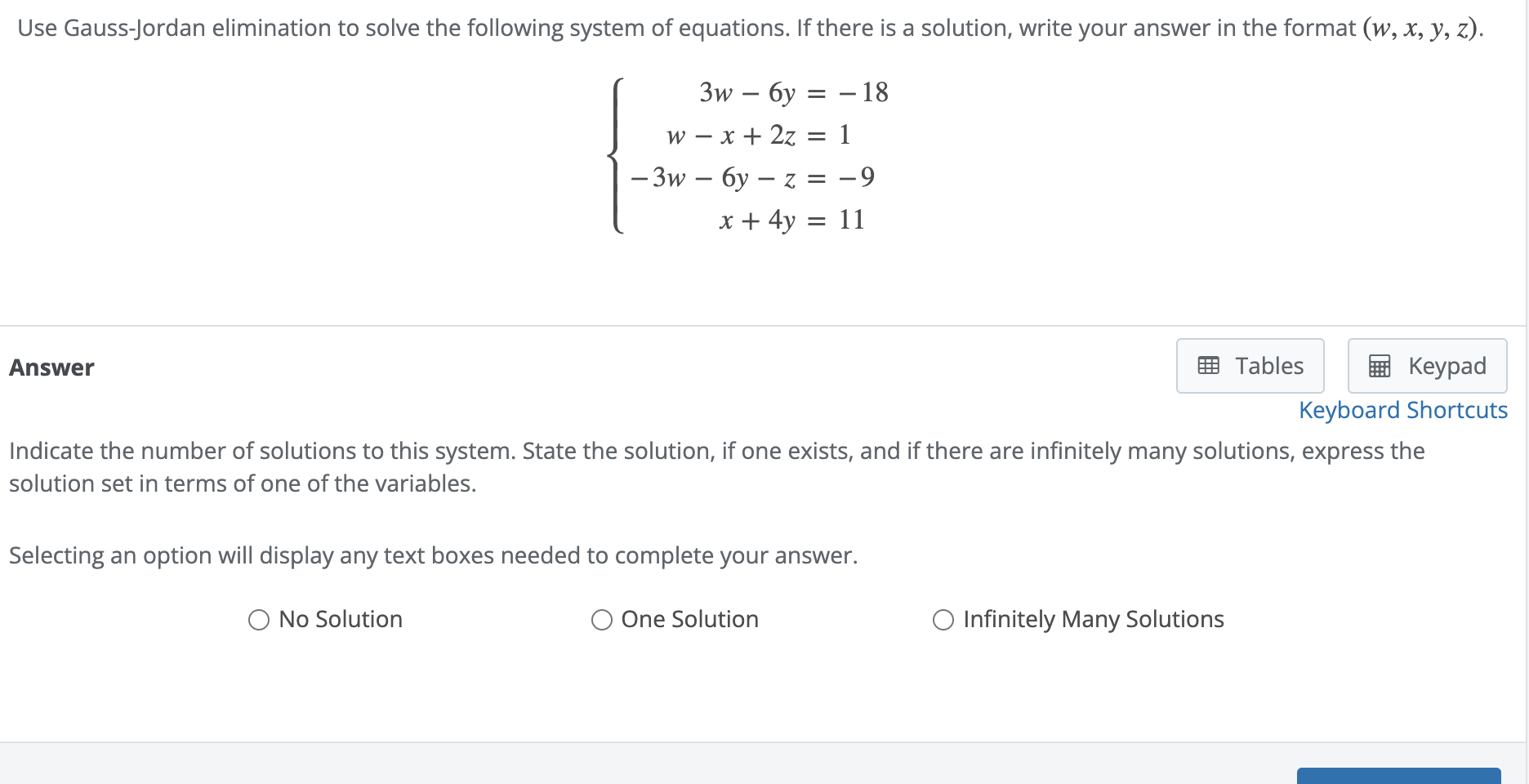 Solved Use Gauss-Jordan Elimination To Solve The Following | Chegg.com