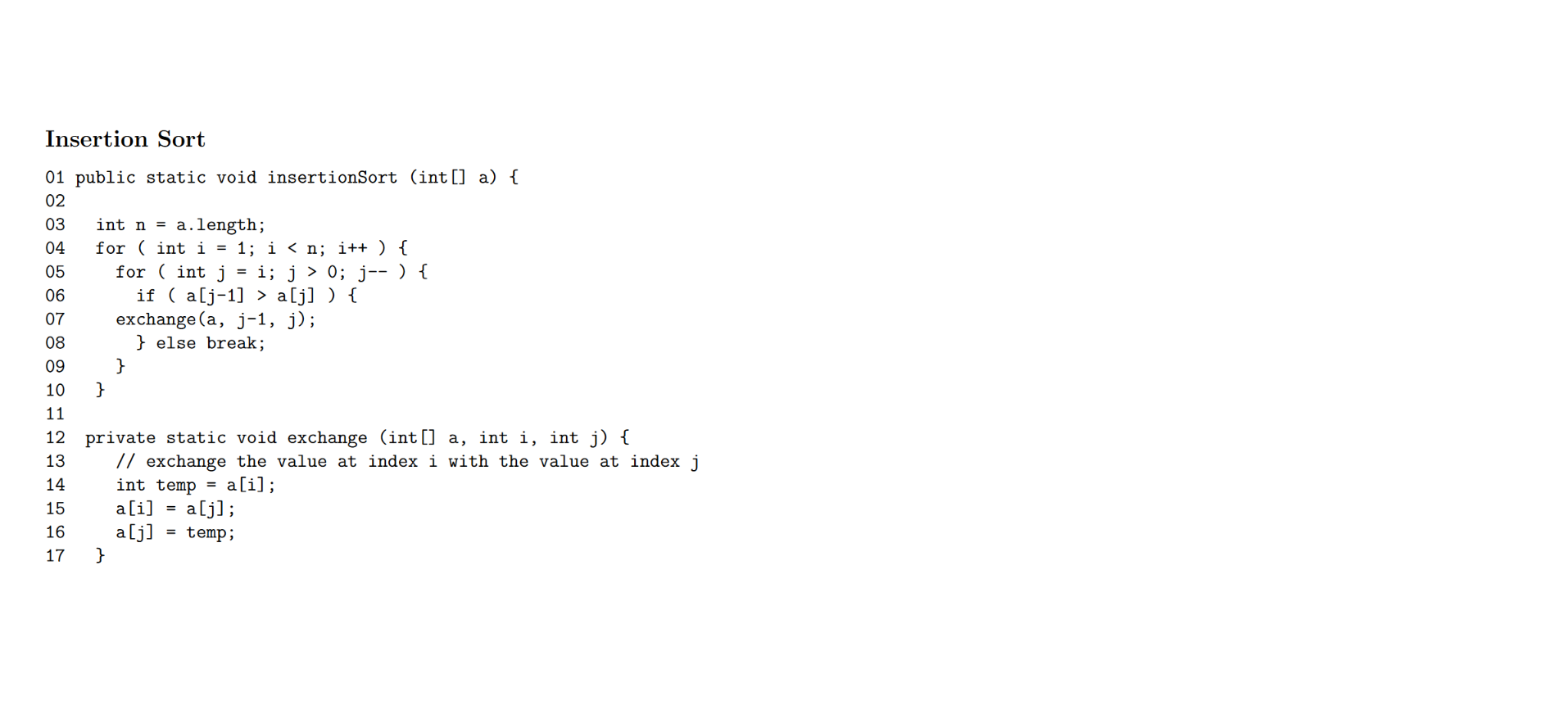 Solved Insertion sort, Java sorting! Sorting with the | Chegg.com