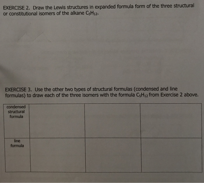 Solved EXERCISE 2. Draw the Lewis structures in expanded | Chegg.com