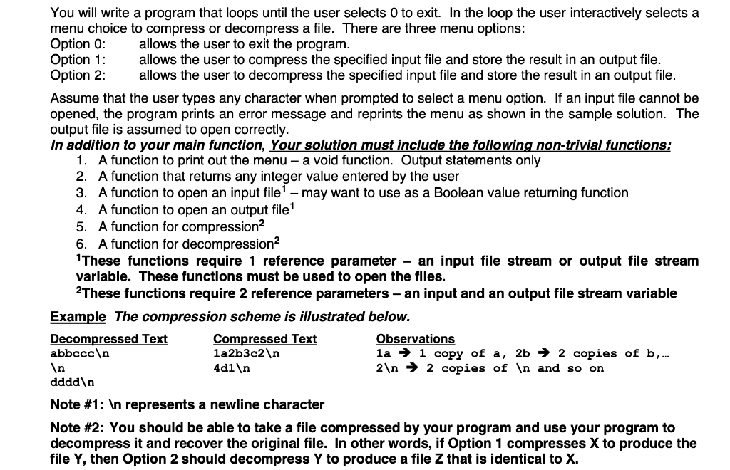 Solved You will write a program that loops until the user | Chegg.com