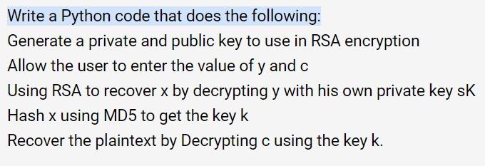 Solved Write a Python code that does the following: Generate | Chegg.com
