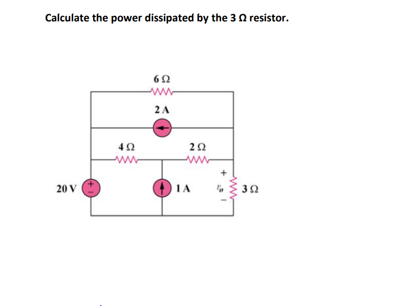 Solved Calculate The Power Dissipated By The 3Ω Resistor. . | Chegg.com