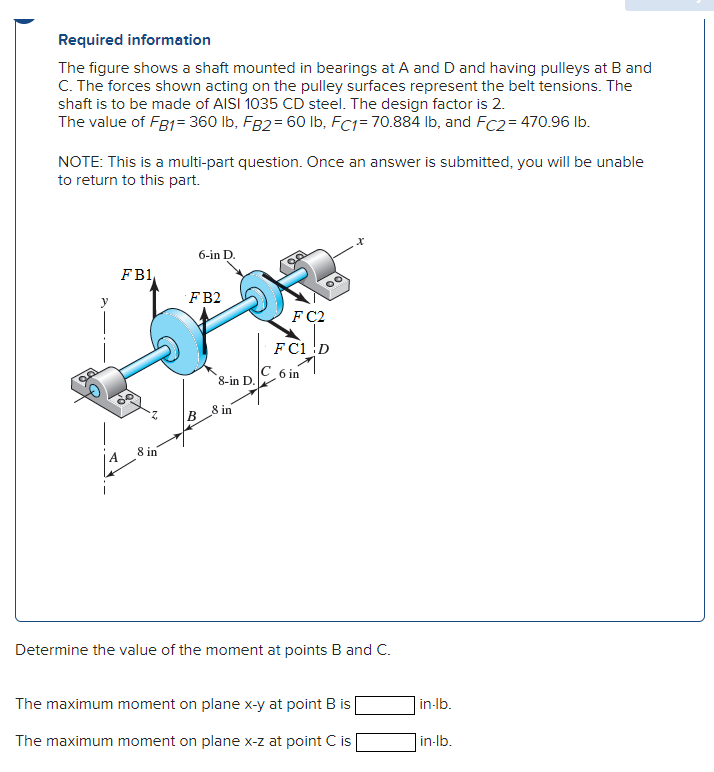 Solved Required information The figure shows a shaft mounted | Chegg.com